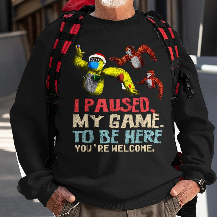 Monke Tag Gorilla Birthday Decorations Vr Gamer Sweatshirt Gifts for Old Men