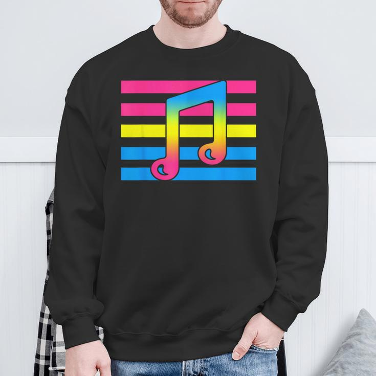 Pan Subtle Lgbt Gay Pride Music Lover Pansexual Flag Sweatshirt Gifts for Old Men
