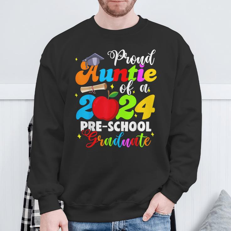 Proud Auntie Of A Class Of 2024 Pre-School Graduate Sweatshirt Gifts for Old Men