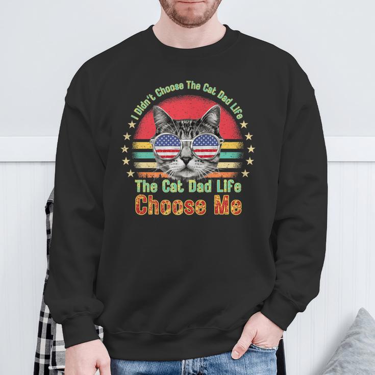 Quote I Didn't Choose The Cat Dad Life The Cat Destiny Sweatshirt Gifts for Old Men