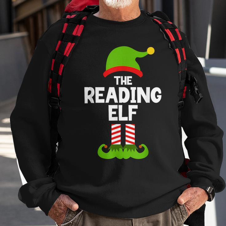 The Reading Elf Christmas Matching Party Book Reader Sweatshirt Gifts for Old Men