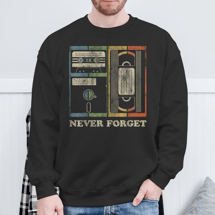 Retro Never Forget 1980S Retro 1990S Retro Sweatshirt Gifts for Old Men