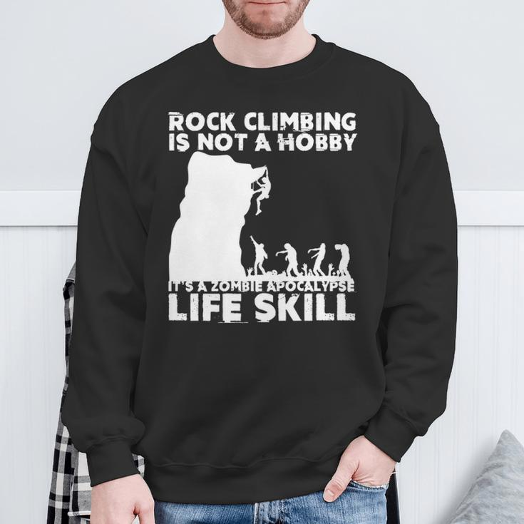 Rock Climber For Men Women Cool Zombie Climbing Sweatshirt Gifts for Old Men