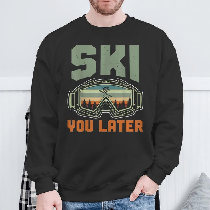 Ski Lifestyle Skiing In Winter Skier Sweatshirt Geschenke für alte Männer