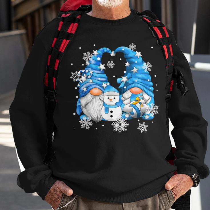 Snowman Gnomies With Snowflakes Cute Winter Gnome Sweatshirt Gifts for Old Men