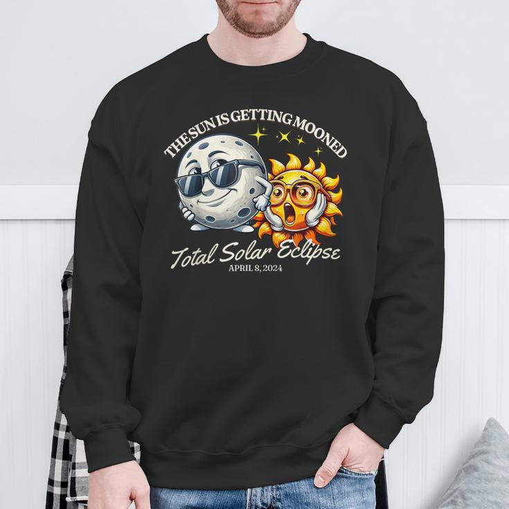 Solar Eclipse April 2024 Sun Is Getting Mooned Sweatshirt Gifts for Old Men