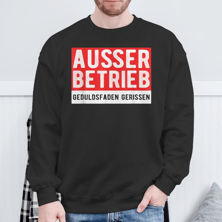 With Text Ausser Betriebs Sweatshirt Geschenke für alte Männer