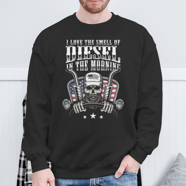 Truck Driver For I Love The Smell Of Diesel Sweatshirt Gifts for Old Men