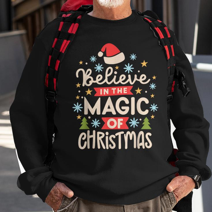 Vintage Believe In The Magic Of Christmas Sweatshirt Gifts for Old Men