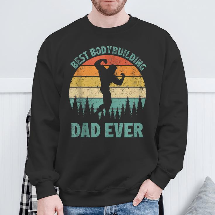 Vintage Best Bodybuilding Dad Ever Father's Day Sweatshirt Gifts for Old Men