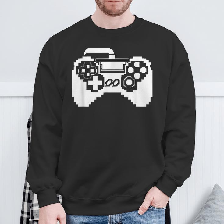 Game Controller Pixel Grafik Gamer Pc Spiele Sweatshirt Geschenke für alte Männer