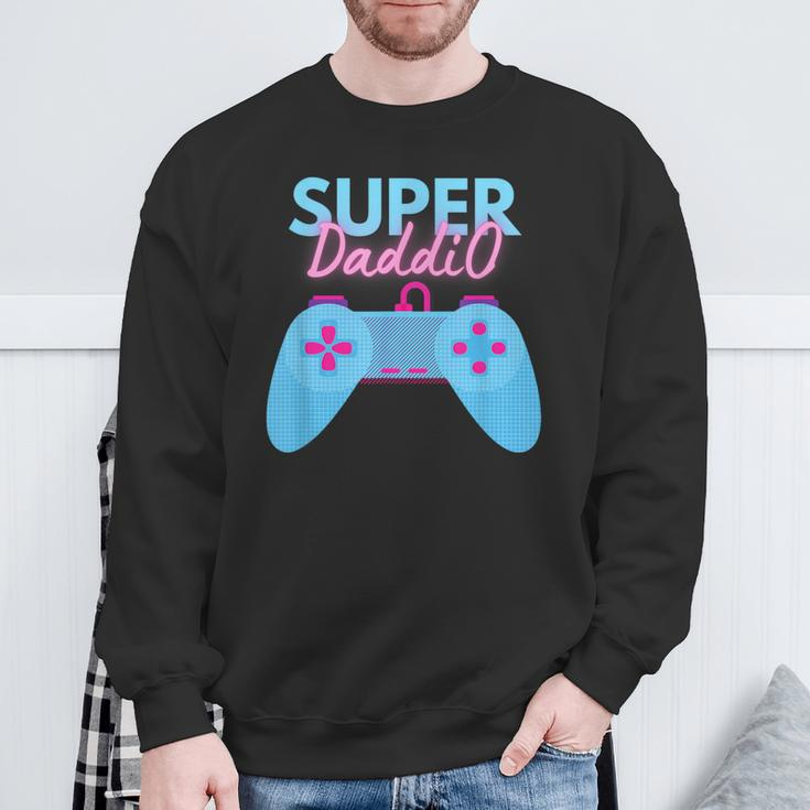 Gamer Dad Super Daddio Father's Day Sweatshirt Gifts for Old Men