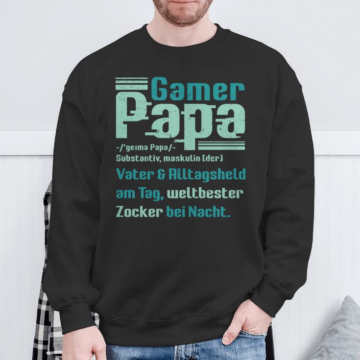 Gamer Papa Definition Gaming Pc Konsoleater Lustig Spruch Sweatshirt Geschenke für alte Männer