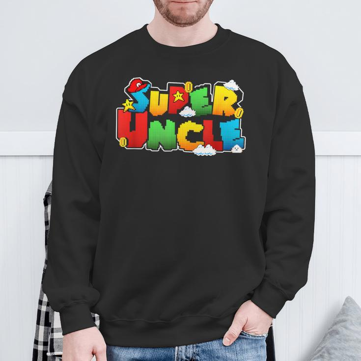 Gamer Super Uncle Family Matching Game Super Uncle Superhero Sweatshirt Gifts for Old Men