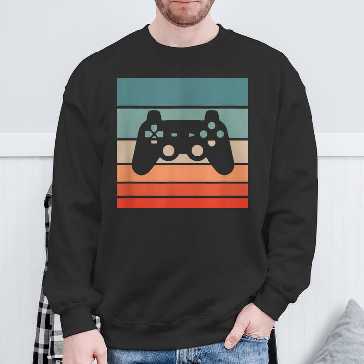 Gaming Controller Retro Style Vintage Sweatshirt Geschenke für alte Männer