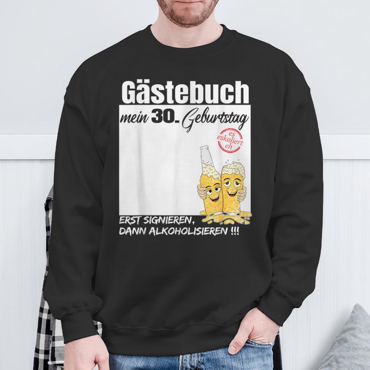 Gästebuch 30 Geburtstag Mann Frau Lustig 30 Geburtstag Deko Sweatshirt Geschenke für alte Männer