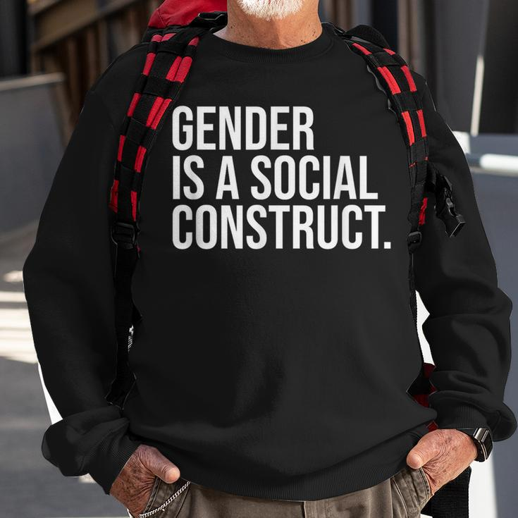 Gender Is A Social Construct Queer Spectrum Non-Binary Sweatshirt Gifts for Old Men