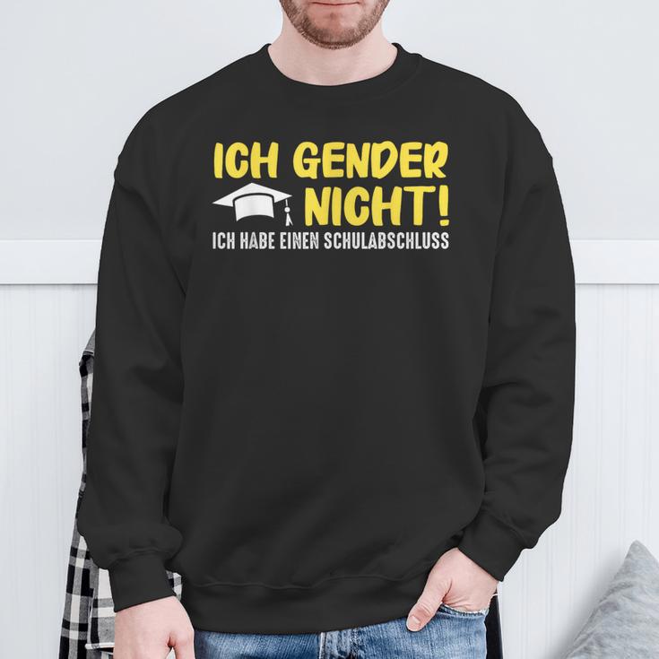 Gendern Ich Gendere Nicht Ich Habe Einen Schulabschluss Sweatshirt Geschenke für alte Männer