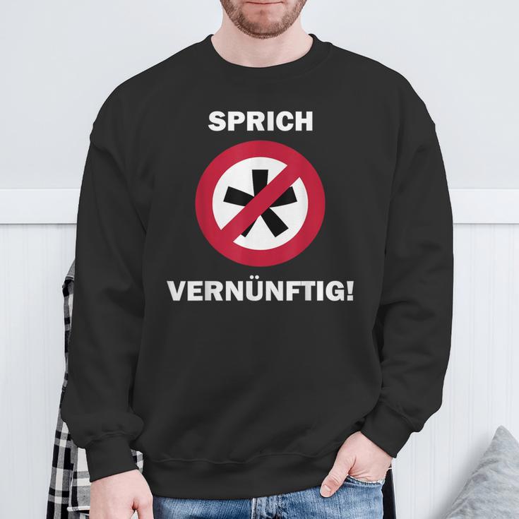 Gendersternchen Anti-Gender Language Sweatshirt Geschenke für alte Männer