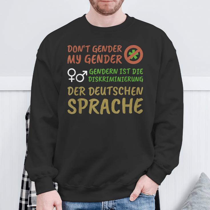 Genderwahn Genderdiktat Antigender Anti-Gender Language Sweatshirt Geschenke für alte Männer