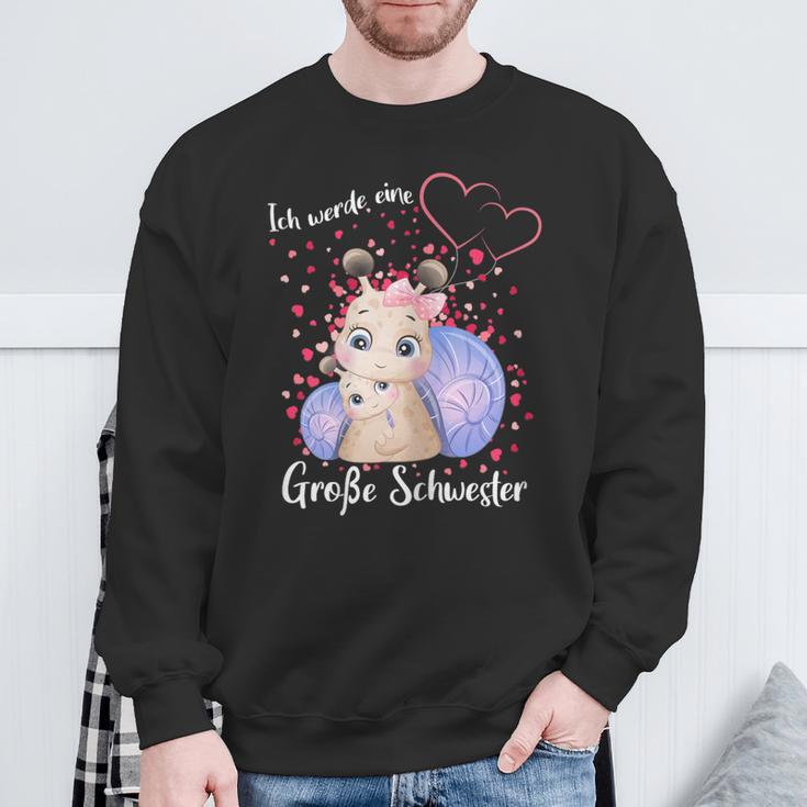 German Announcement Ich Werde Große Schwester S Sweatshirt Geschenke für alte Männer