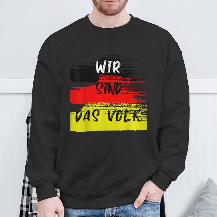 With German Flag Wir Sind Das Volk Gray Sweatshirt Geschenke für alte Männer