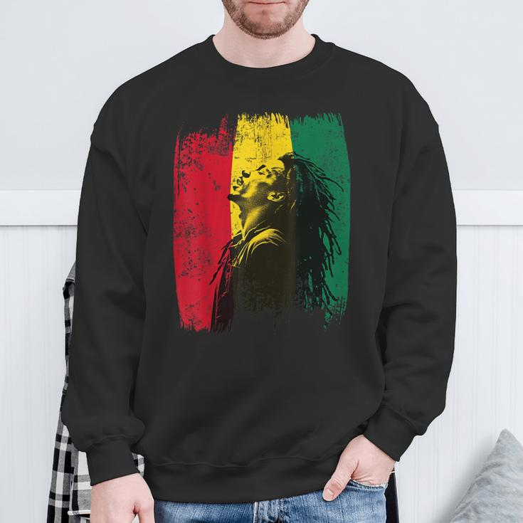 Ghanaian Flag Rastamann Reggae Dreadlocks Rasta Colors Sweatshirt Gifts for Old Men