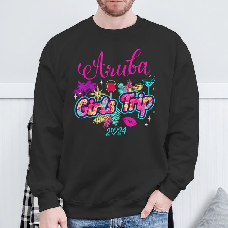 Girls Trip Aruba 2024 Girls Weekend Birthday Squad Sweatshirt Gifts for Old Men