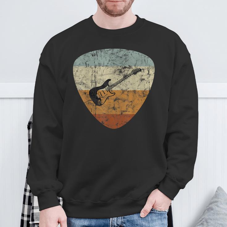 Gitarre Guitarre Plektrum Rockstar Retro Vintage Sweatshirt Geschenke für alte Männer