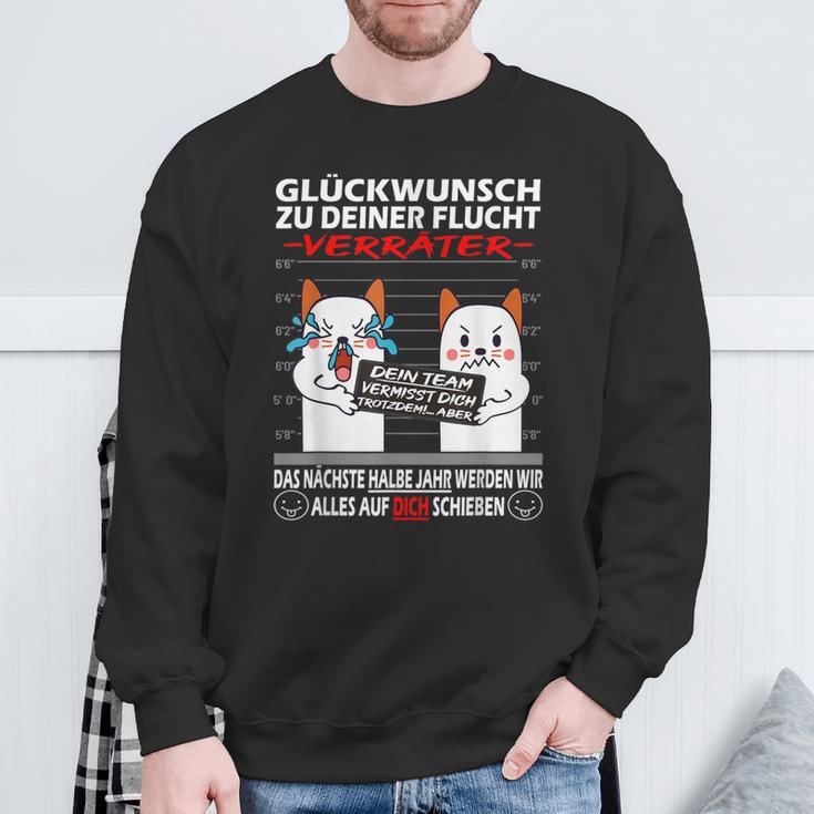 Glückwunsch Zu Deiner Flucht Kündigung Neuen Job Cat S Sweatshirt Geschenke für alte Männer