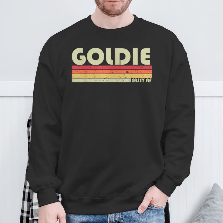Goldie Name Personalized Retro Vintage 80S 90S Birthday Sweatshirt Gifts for Old Men