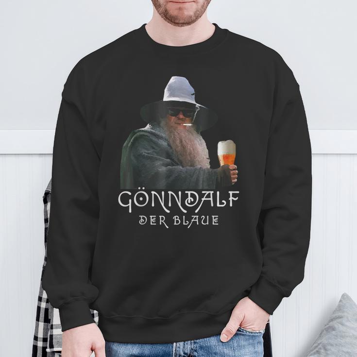 Gönndalf Der Blue Bierdrinker Saufen Bierbier Sweatshirt Geschenke für alte Männer