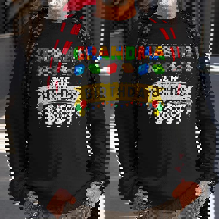 Grandma Of The Birthday Boy Building Blocks Master Builder Sweatshirt Gifts for Old Men