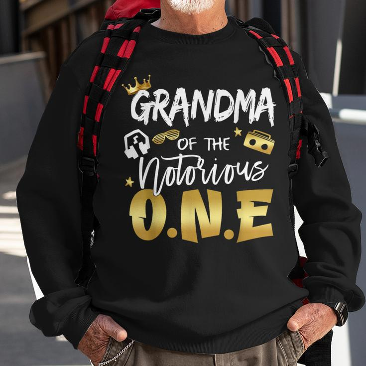 Grandma Of The Notorious One 1St Birthday School Hip Hop Sweatshirt Gifts for Old Men