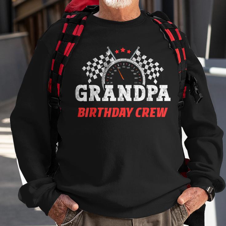 Grandpa Birthday Crew Race Car Theme Party Racing Car Driver Sweatshirt Gifts for Old Men