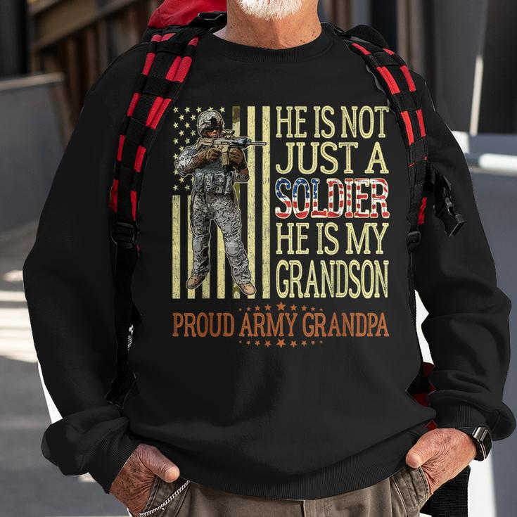 My Grandson Is A Soldier Proud Army Grandpa Grandfather Sweatshirt Gifts for Old Men