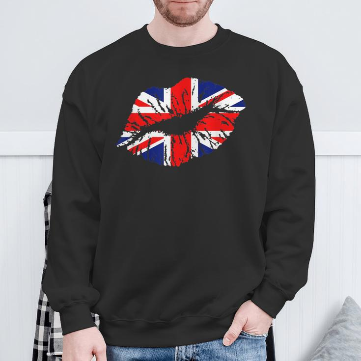Great Britain England Lips For Brit Sweatshirt Gifts for Old Men