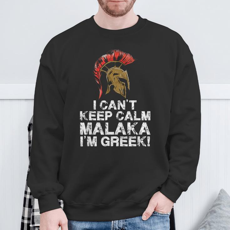 Greek Pride Malaka Greek Spartan Helmet Sweatshirt Geschenke für alte Männer