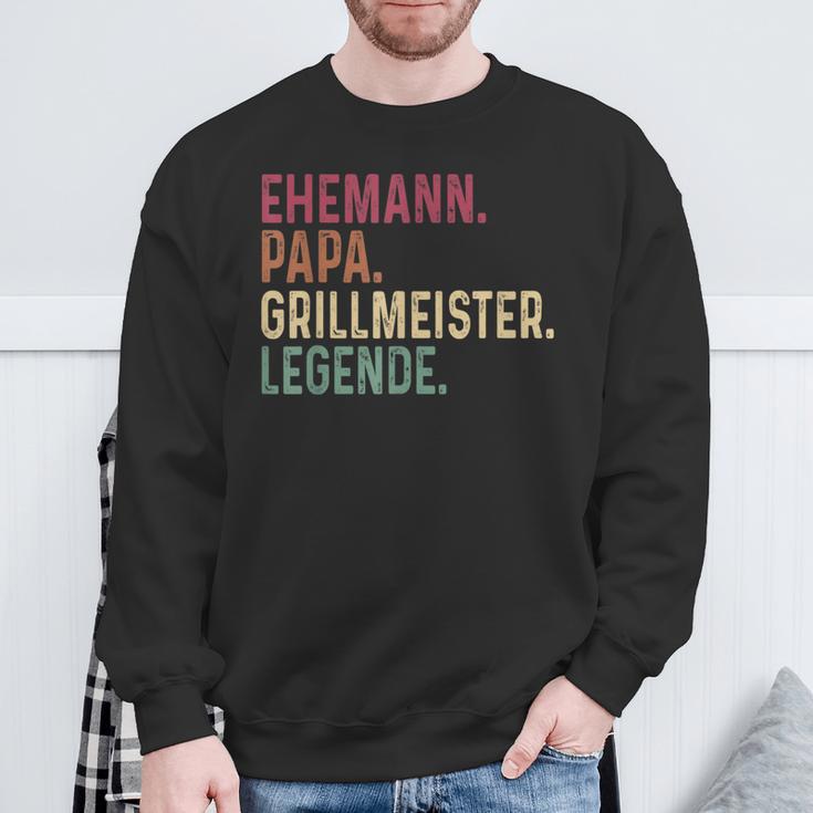 Grillmeister Dad Husband Legend Grill Sweatshirt Geschenke für alte Männer