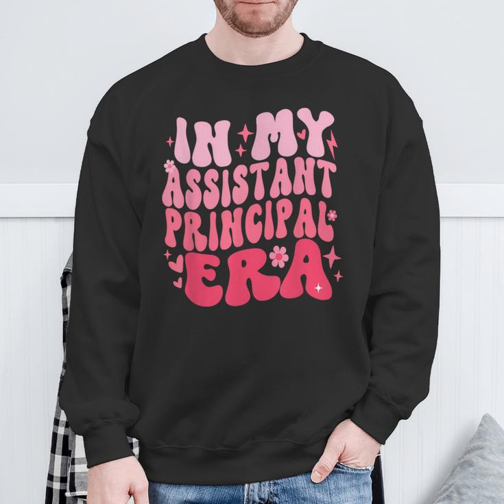 Groovy In My Assistant Principal Era Job Title School Worker Sweatshirt Gifts for Old Men