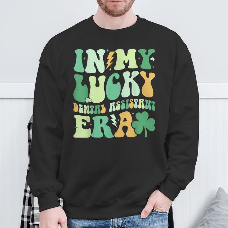 Groovy In My Lucky Dental Assistant Era St Patrick's Day Sweatshirt Gifts for Old Men