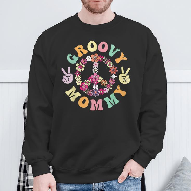 Groovy Mommy Retro Dad Matching Family 1St Birthday Party Sweatshirt Gifts for Old Men
