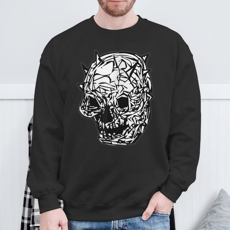 Grunge Gothic Gear Skull Graphic Retro Vintage Classic Sweatshirt Gifts for Old Men