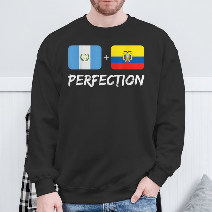Guatemalan Plus Ecuadorian Perfection Mix Flag Heritage Sweatshirt Gifts for Old Men
