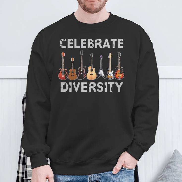Guitar Celebrate Diversity Sweatshirt Gifts for Old Men