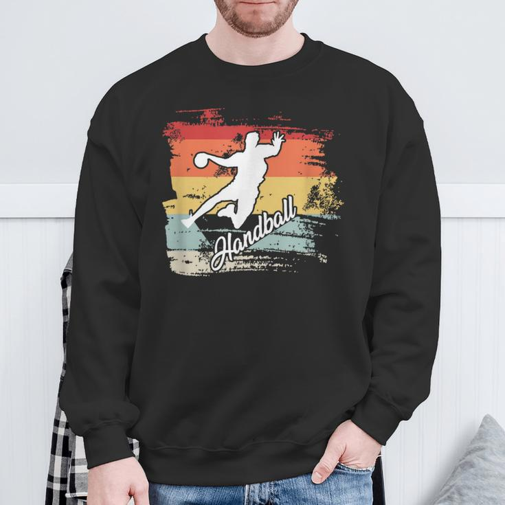 Handballer Vintage Retro Handball Sweatshirt Geschenke für alte Männer