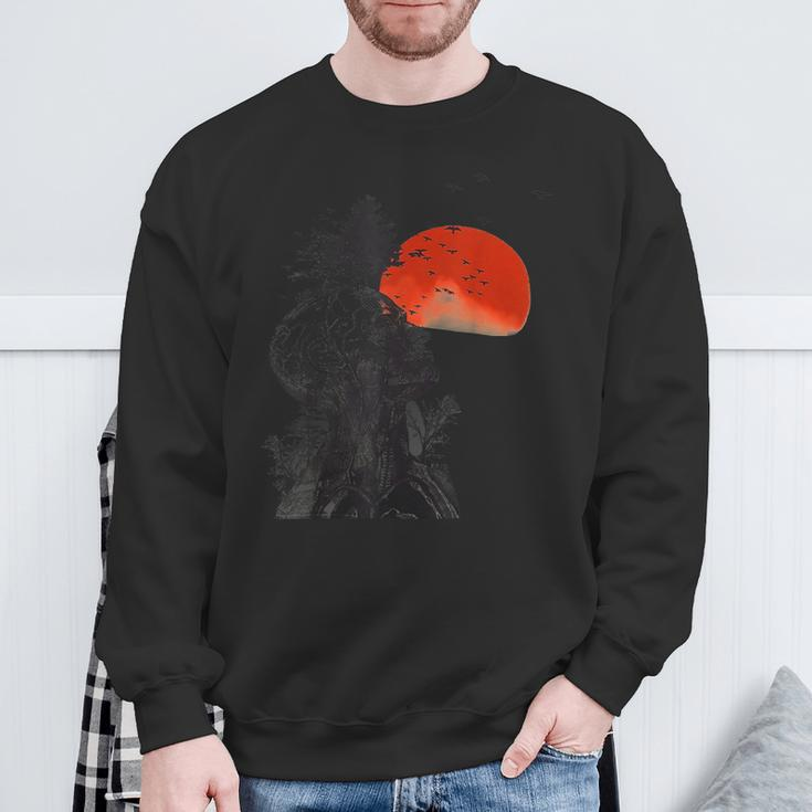 Hangover Human Tree Surreal Artistic Sunset Sweatshirt Gifts for Old Men