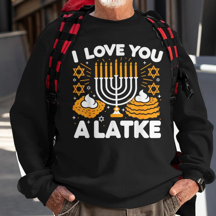 Hanukkah I Love You A Latke Pajamas Chanukah Hanukkah Pjs Sweatshirt Gifts for Old Men