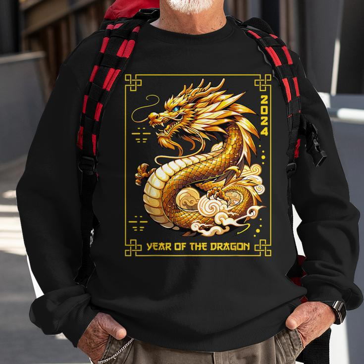 Happy Chinese New Year 2024 Lunar New Year Dragon Red Sweatshirt Gifts for Old Men