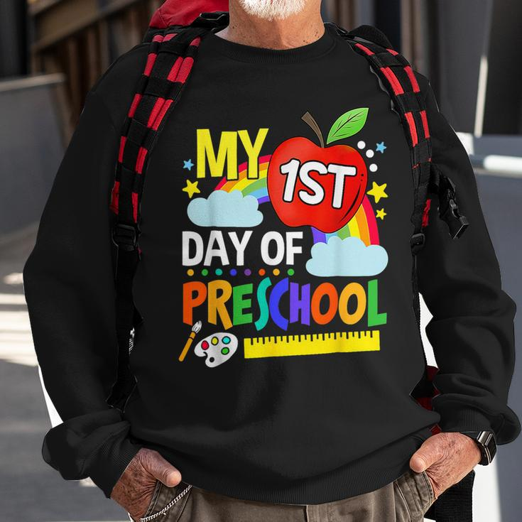 Happy My First Day Of Preschool Back To School Sweatshirt Gifts for Old Men